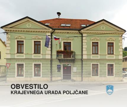 Obvestilo krajevnega urada Poljčane