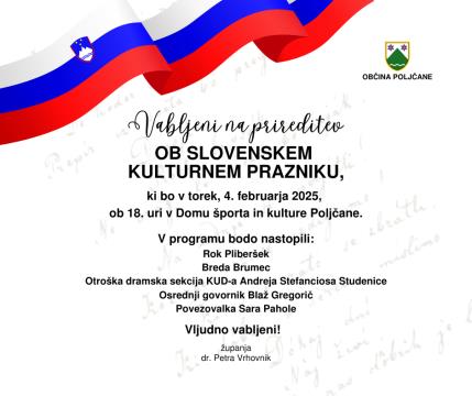 Vabilo slovenski kulturni praznik