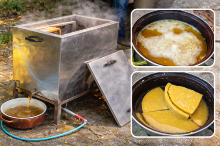 Prikaz čiščenja in kuhanja voska